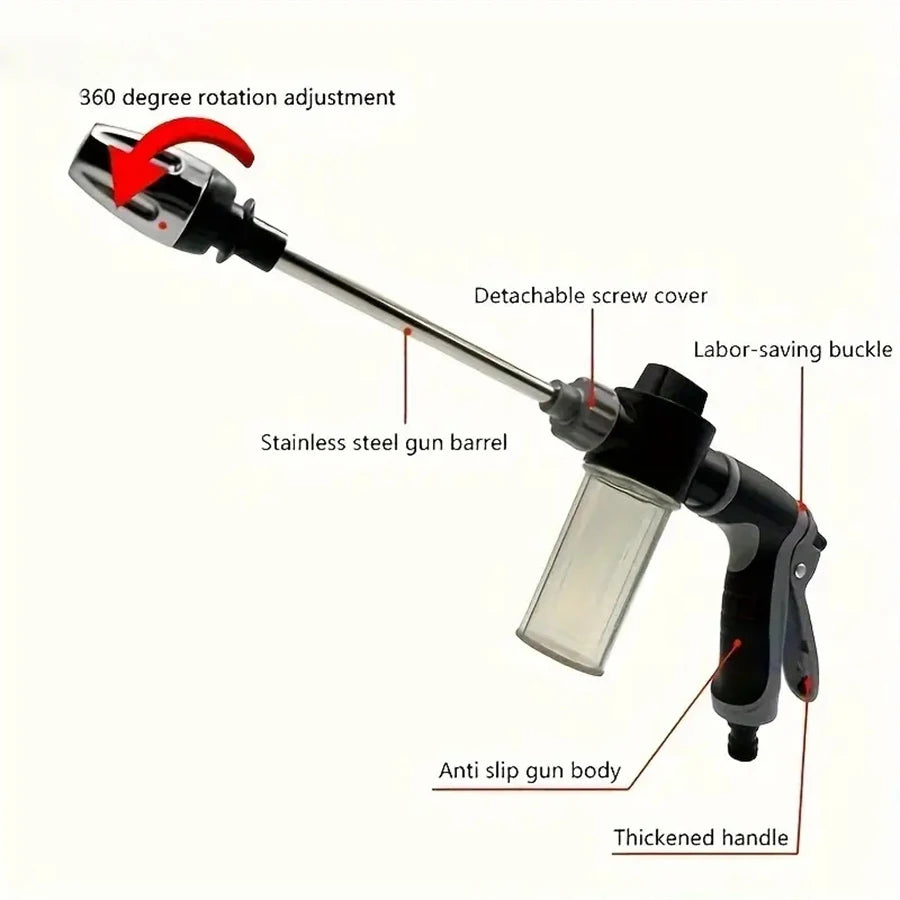 High-Pressure Car Washing Water Gun, External Cleaning Of RV, Foam Kettle Cleaning, Garden Water Hose Nozzle, Garden Shower,